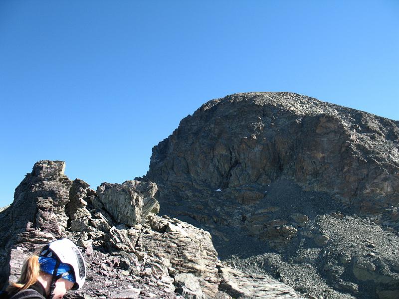20080810_platta_michi 013.jpg - Blick auf den Gipfel - und wo bitteschön geht es da hoch?